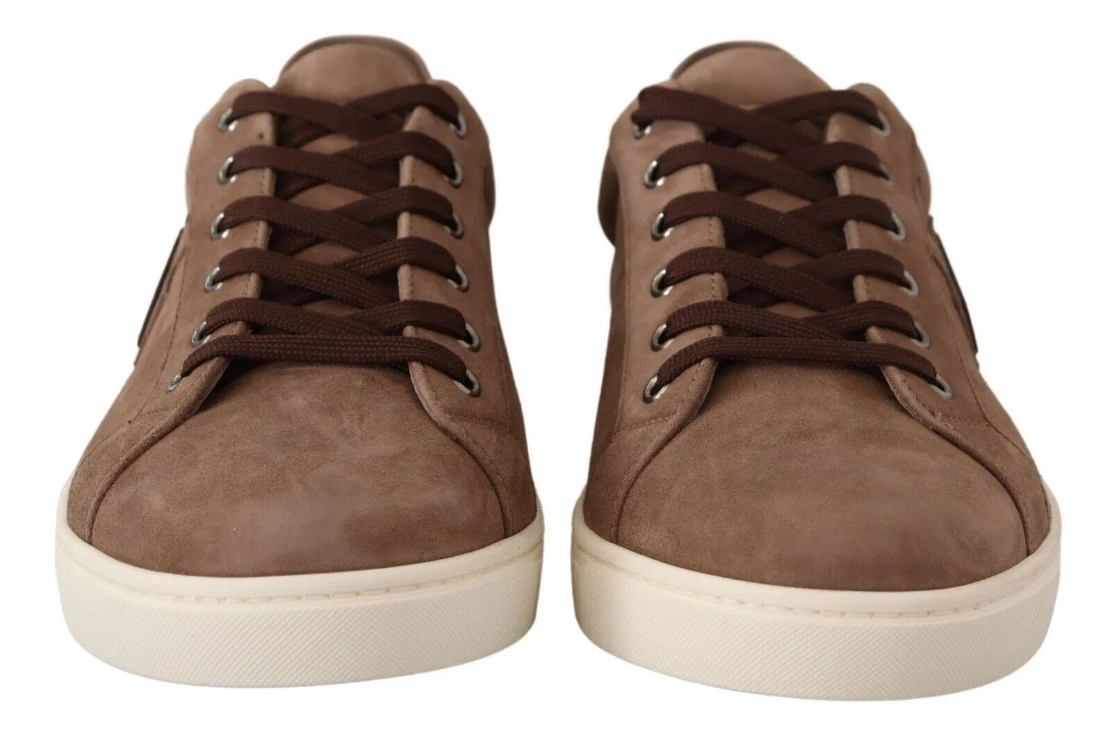 Dolce & Gabbana Brown Suede Leather Sneakers Shoes