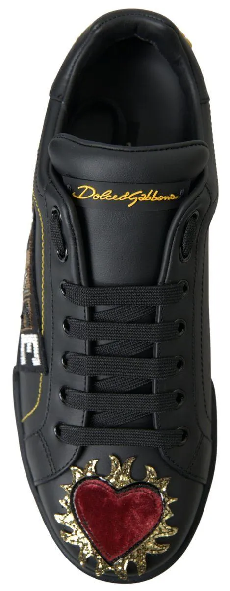 Dolce & Gabbana Leather Portofino Prince Sneakers