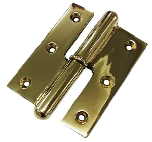 DOOR HINGES REMOVEABLE BRASS PAIR