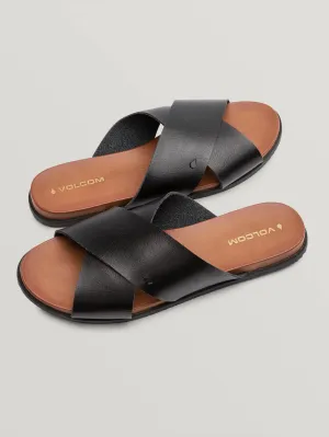 Double Cross Sandals - Black