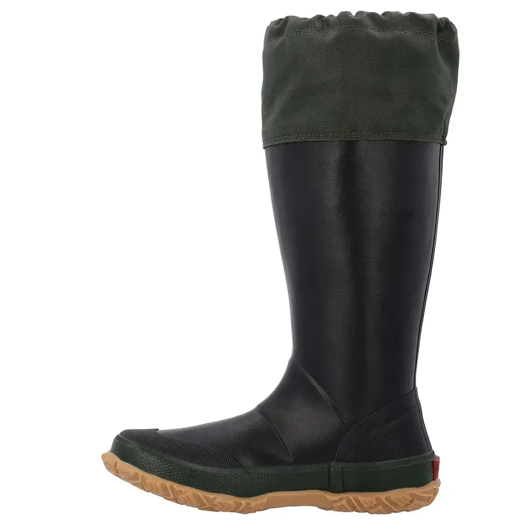 Forager Tall Wellingtons - Black/Moss Green by Muckboot