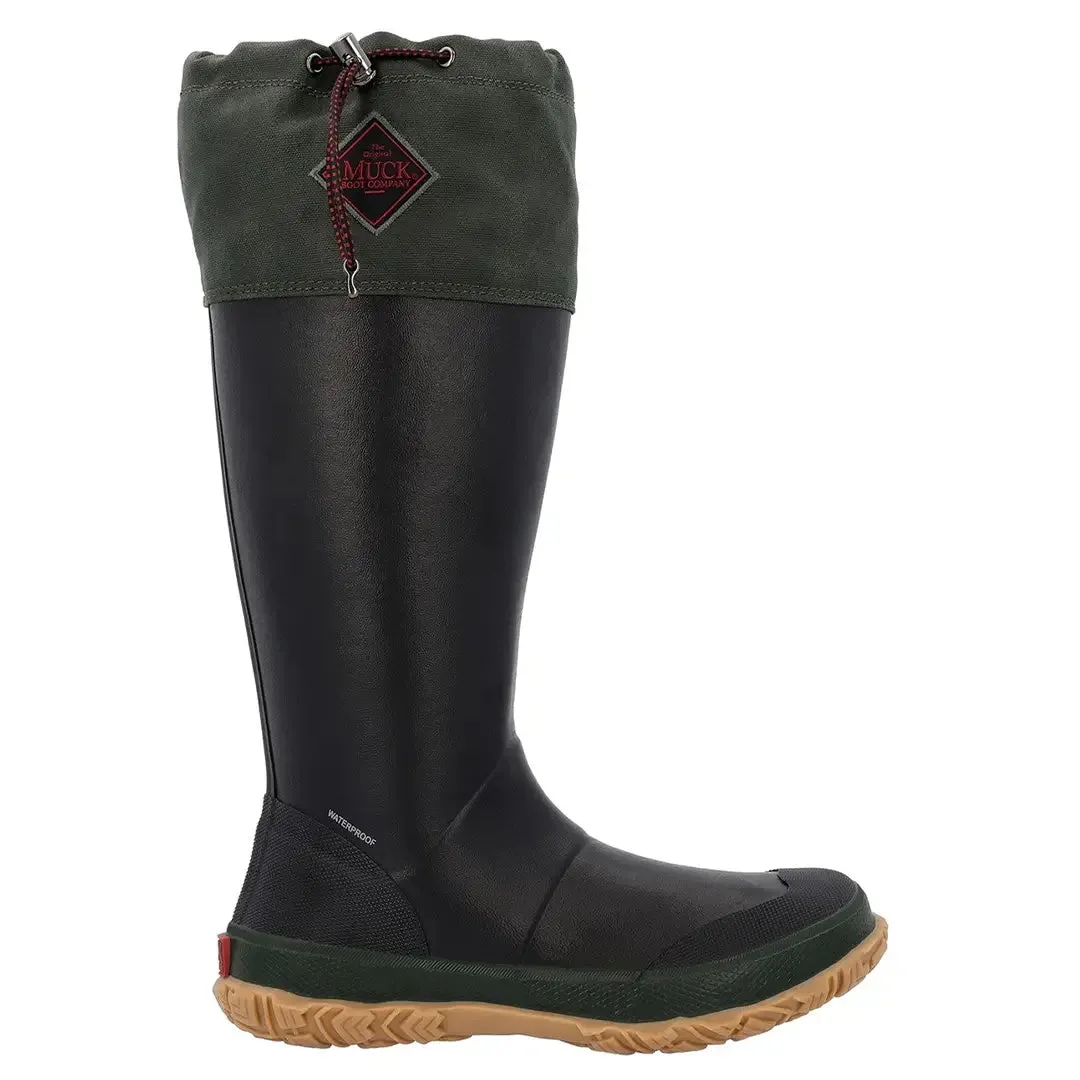 Forager Tall Wellingtons - Black/Moss Green by Muckboot