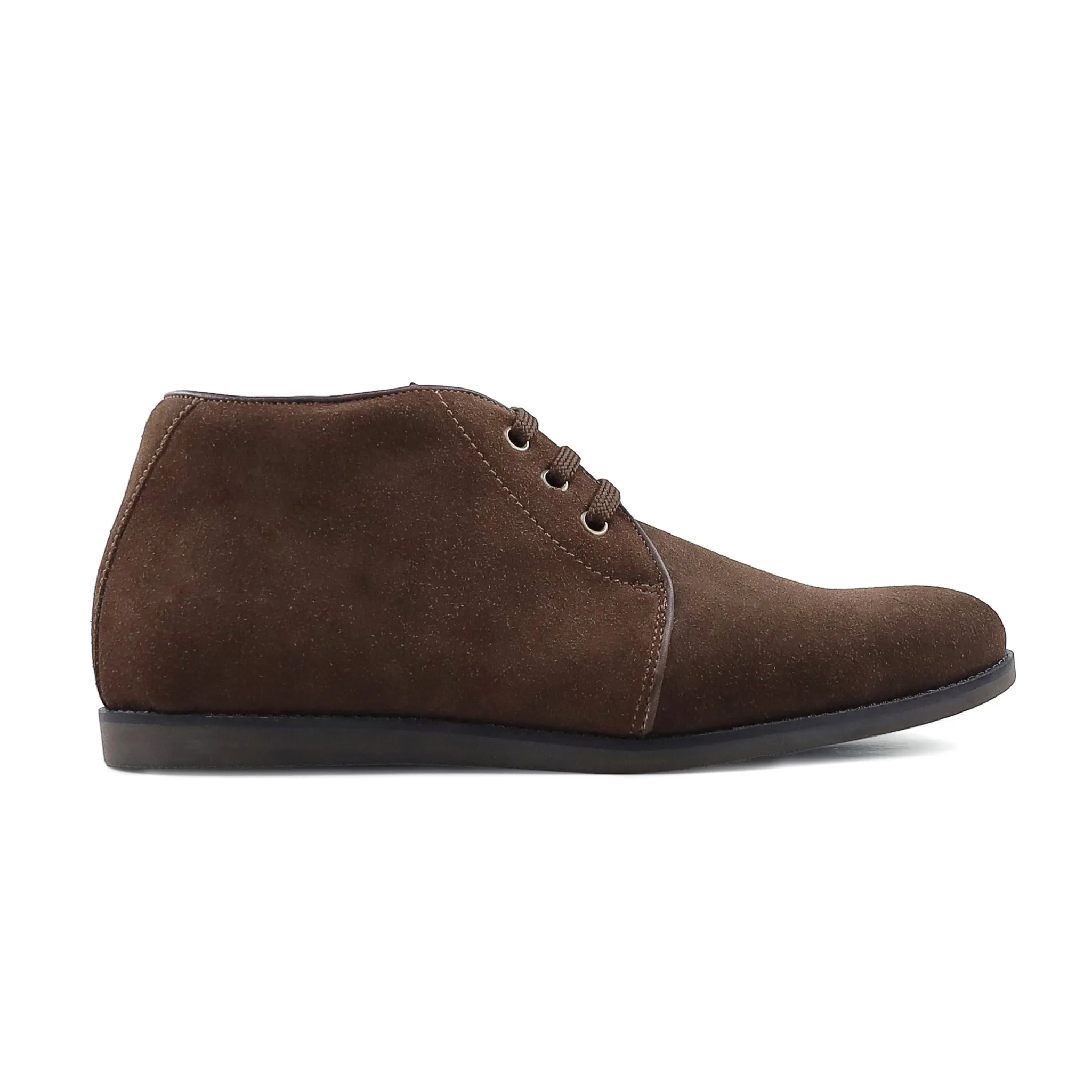 Gabe - Men's Dark Brown Kid Suede Chukka Boot