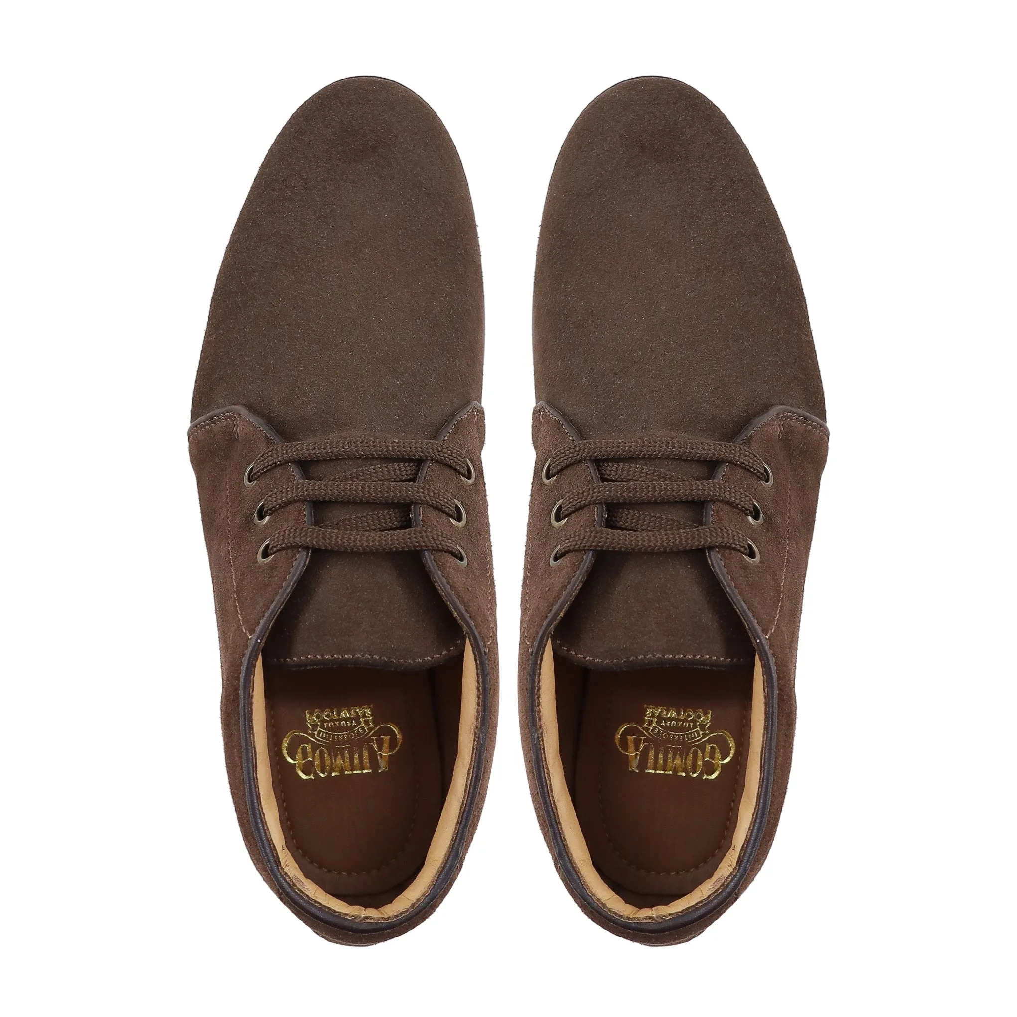 Gabe - Men's Dark Brown Kid Suede Chukka Boot