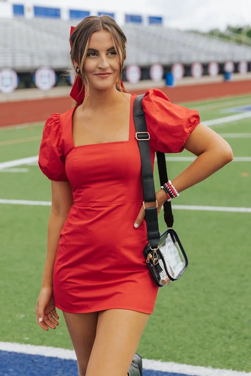 Game Day Ready Mini Dress - Red - FINAL SALE