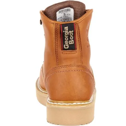 Georgia #G6152   Men's Wedge Work Boot Soft Toe Barracuda Gold