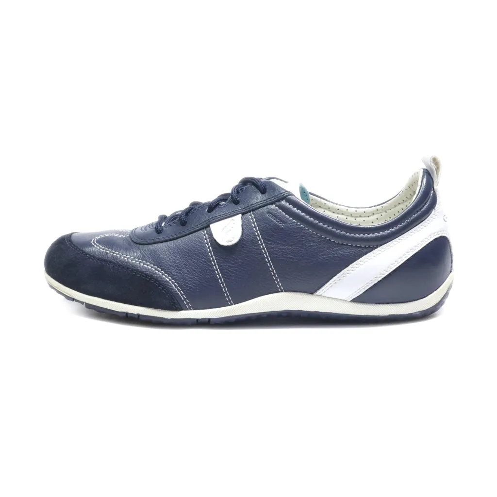 Geox Low-Top Sneakers Leather Blue Colour For Women