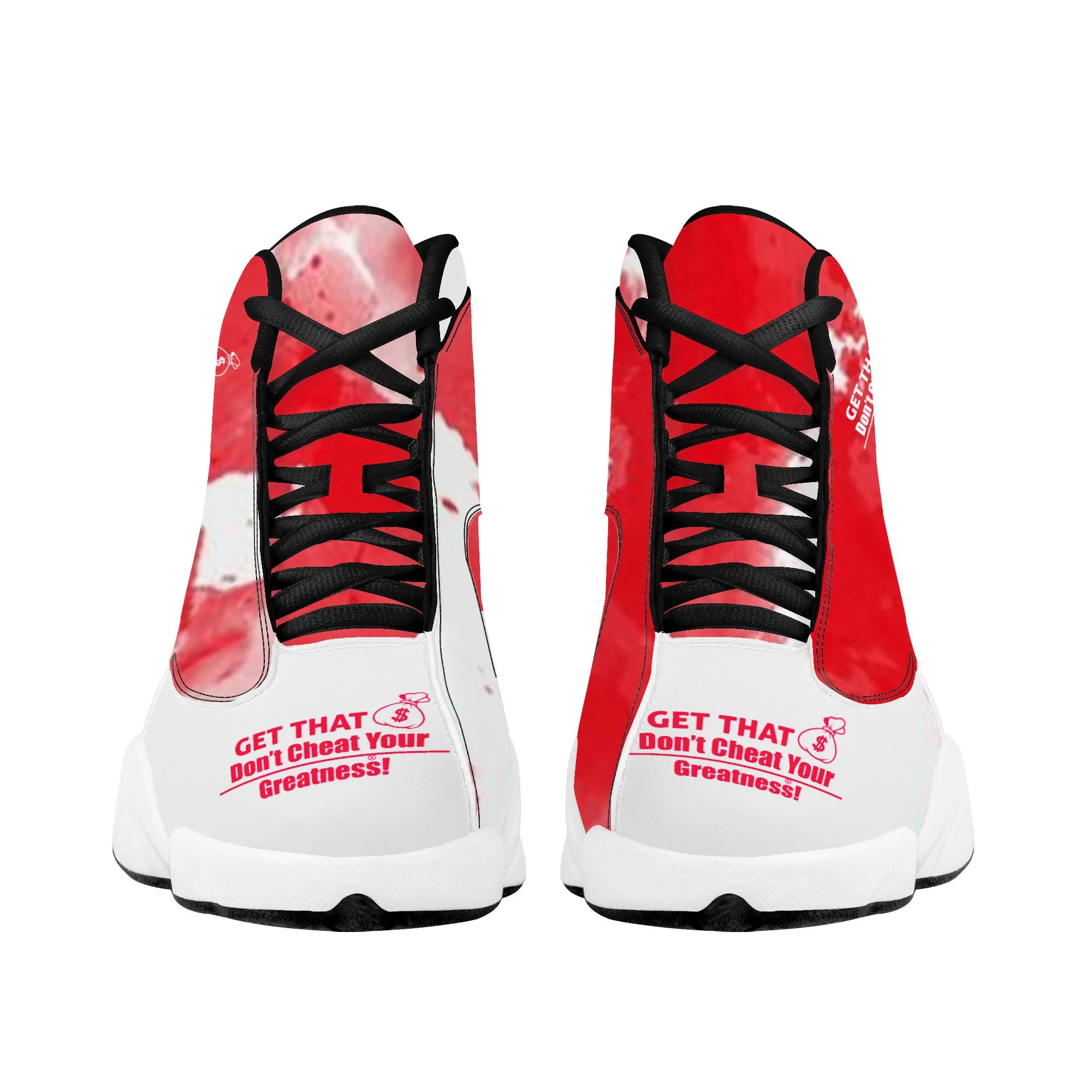 Get That Bag, Basketball Shoes - Red & White