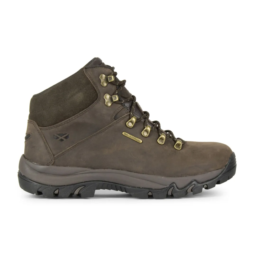 Glencoe Waxy Leather Waterproof Trek Boot - Brown by Hoggs of Fife