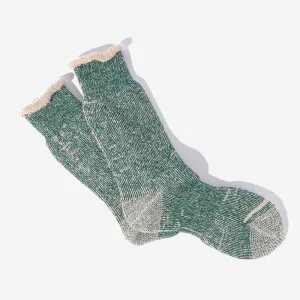 Hemp Thick Pile Crew Socks - Viridian