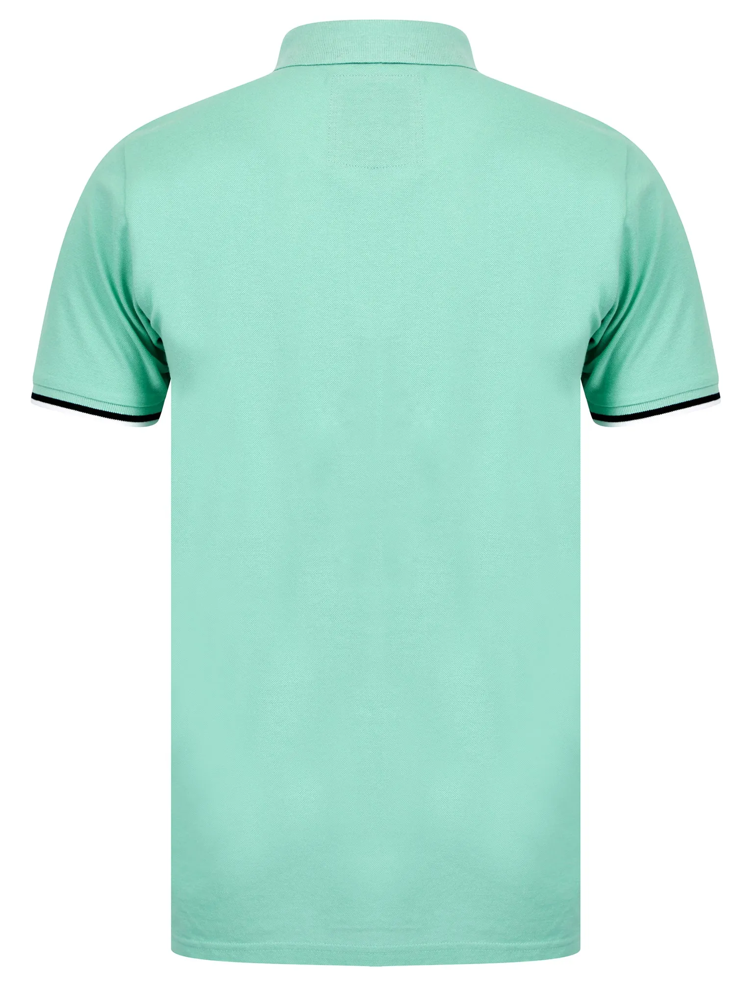 Hershell Cotton Pique Polo Shirt in Aqua Haze - Tokyo Laundry