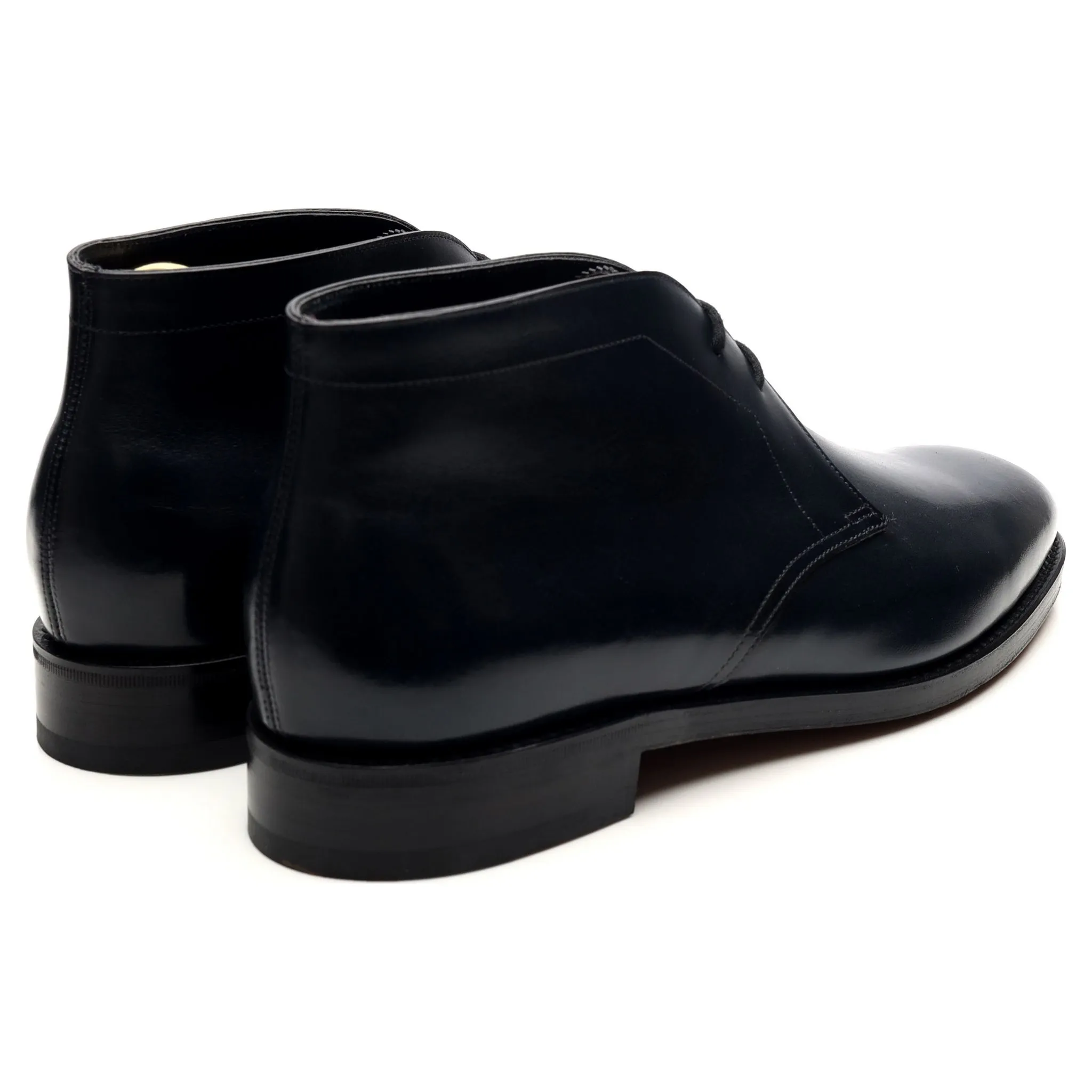 'Heywood' Navy Blue Leather Boots UK 7 E