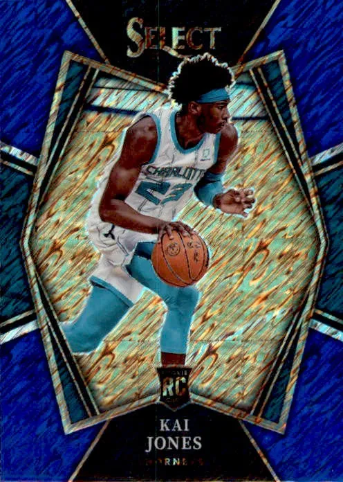 Kai Jones, RC, Premier Level Shimmer Prizm, 2021-22 Panini Select Basketball NBA