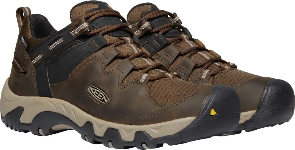 'Keen' Men's Steens WP Leather Low Hiker - Canteen / Brindle