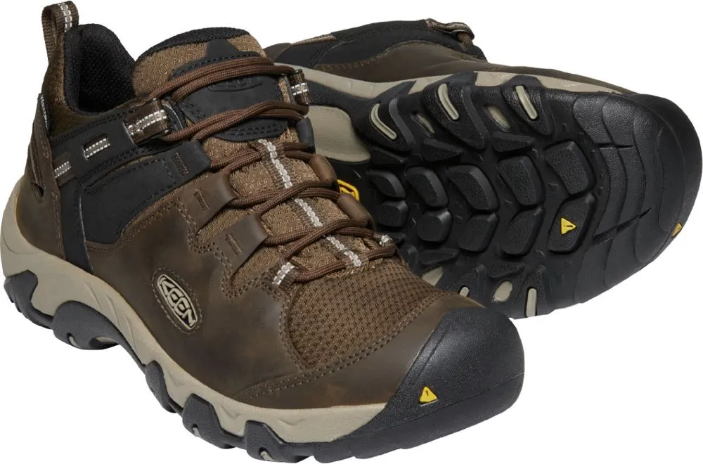 'Keen' Men's Steens WP Leather Low Hiker - Canteen / Brindle