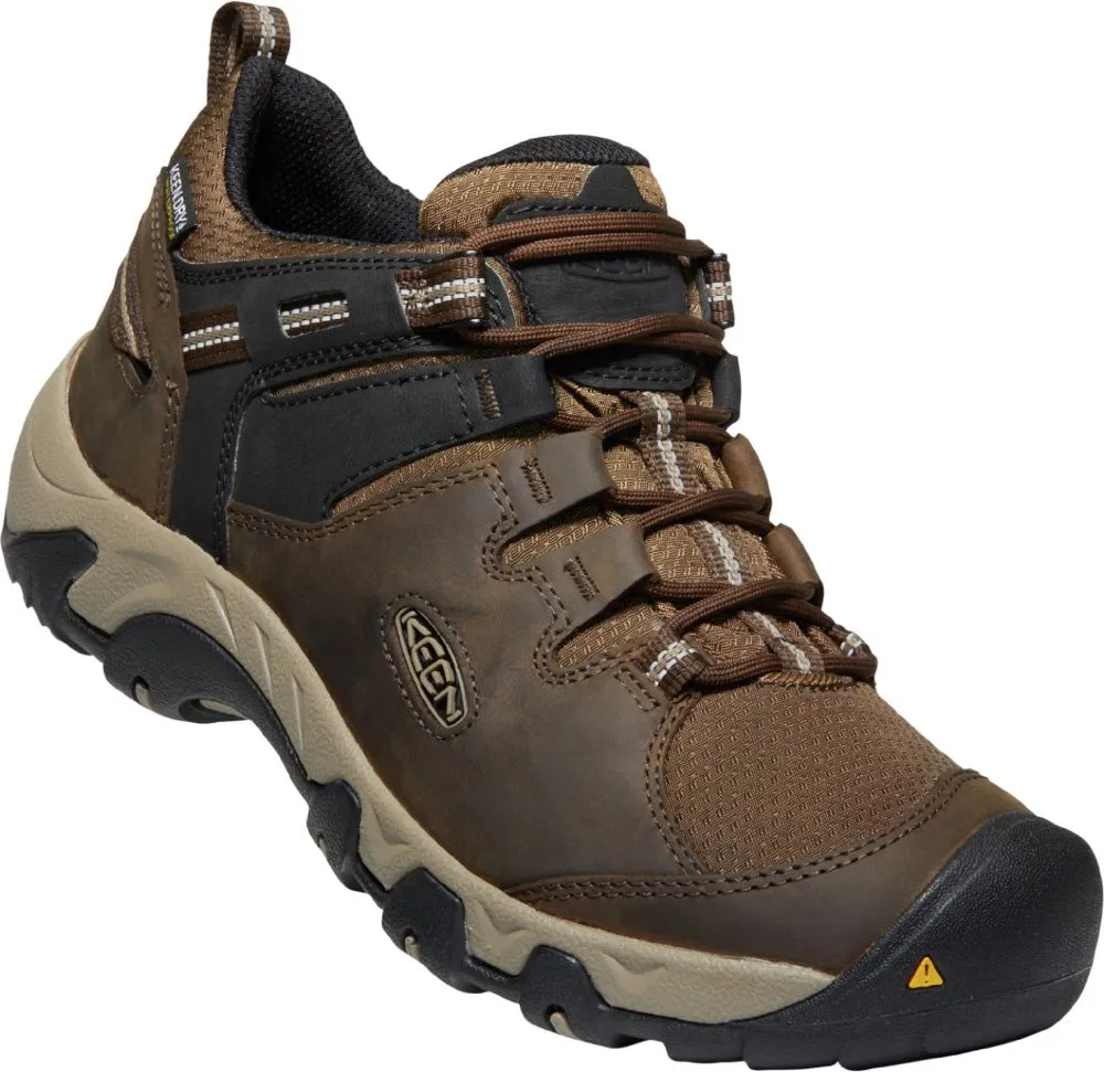 'Keen' Men's Steens WP Leather Low Hiker - Canteen / Brindle