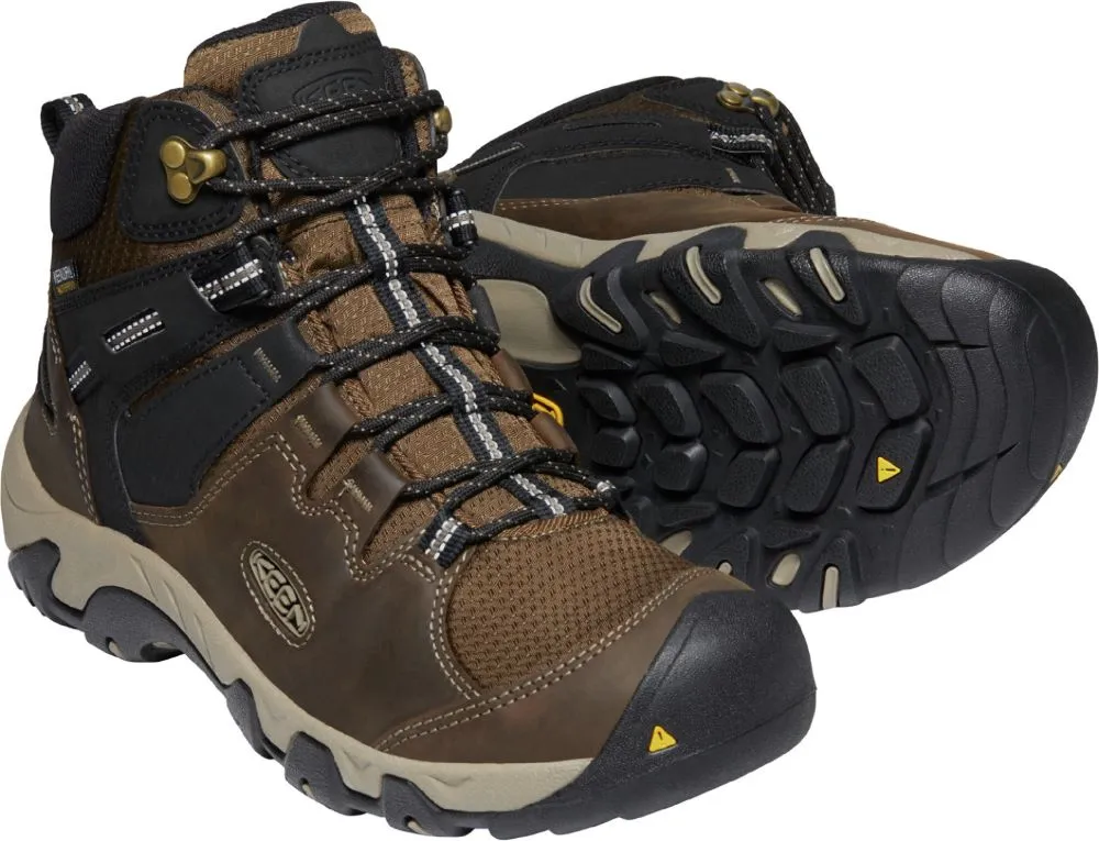 'Keen Outdoor' Men's Steens WP Leather Mid Hiker - Canteen / Black