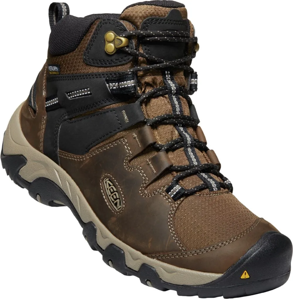 'Keen Outdoor' Men's Steens WP Leather Mid Hiker - Canteen / Black