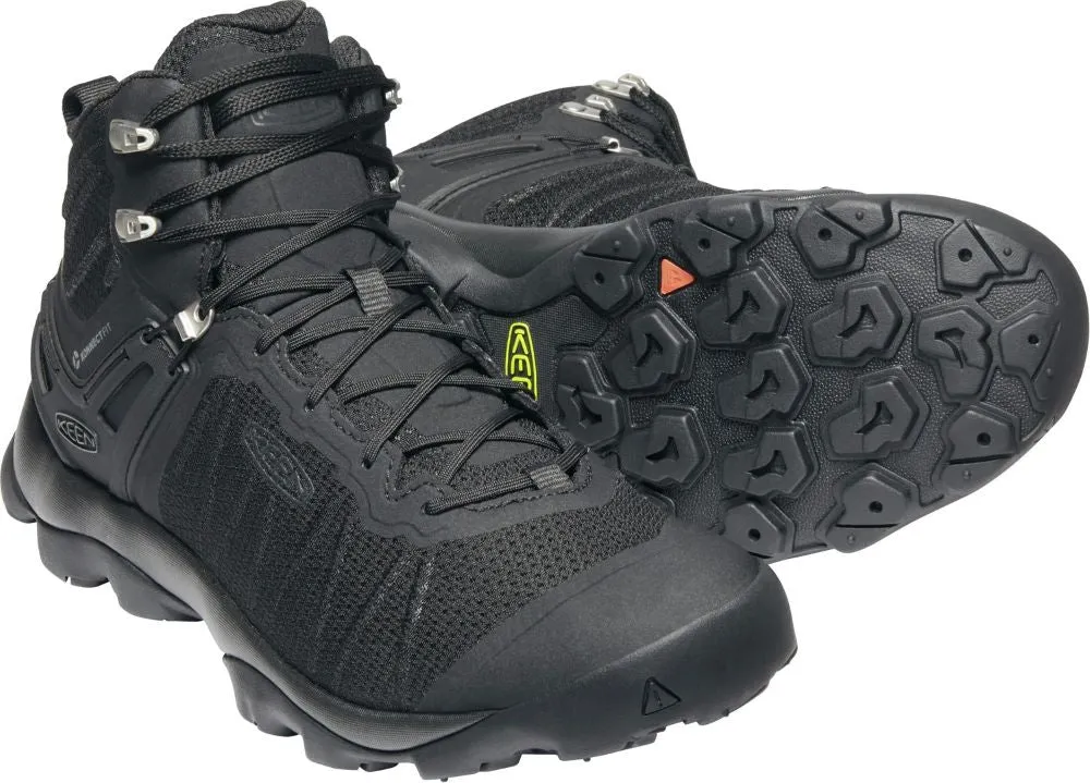 'Keen Outdoor' Men's Venture WP Leather Mid Hiker - Black / Black