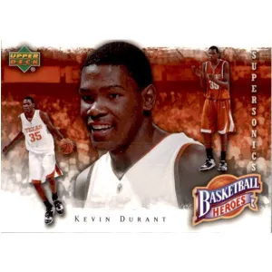 Kevin Durant, RC, Basketball Heroes, 2007-08 Upper Deck NBA Basketball