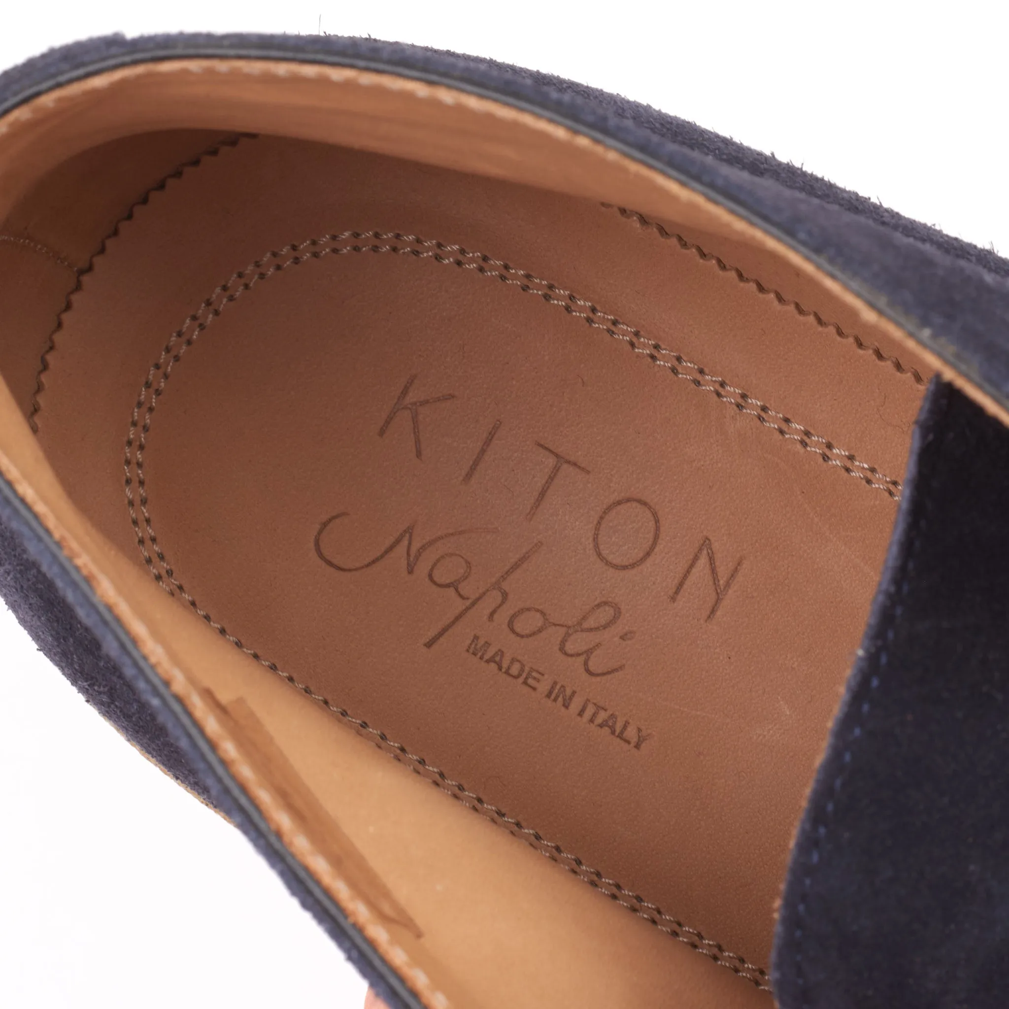 KITON Blue Suede Leather 3 Eyelet Ankle Chukka Boots Shoes NEW with Box