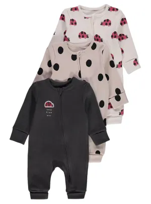 Ladybird 3 Pack Footless Sleepsuit.