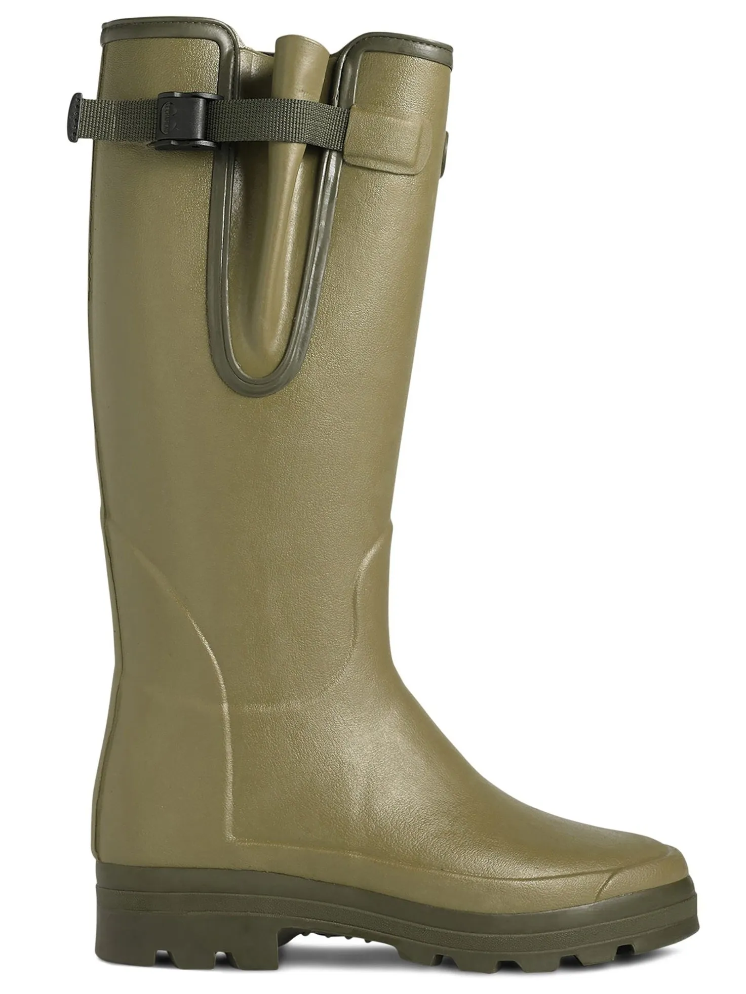 LE CHAMEAU Vierzonord XL Wide Calf Boots - Mens Neoprene Lined - Iconic Green