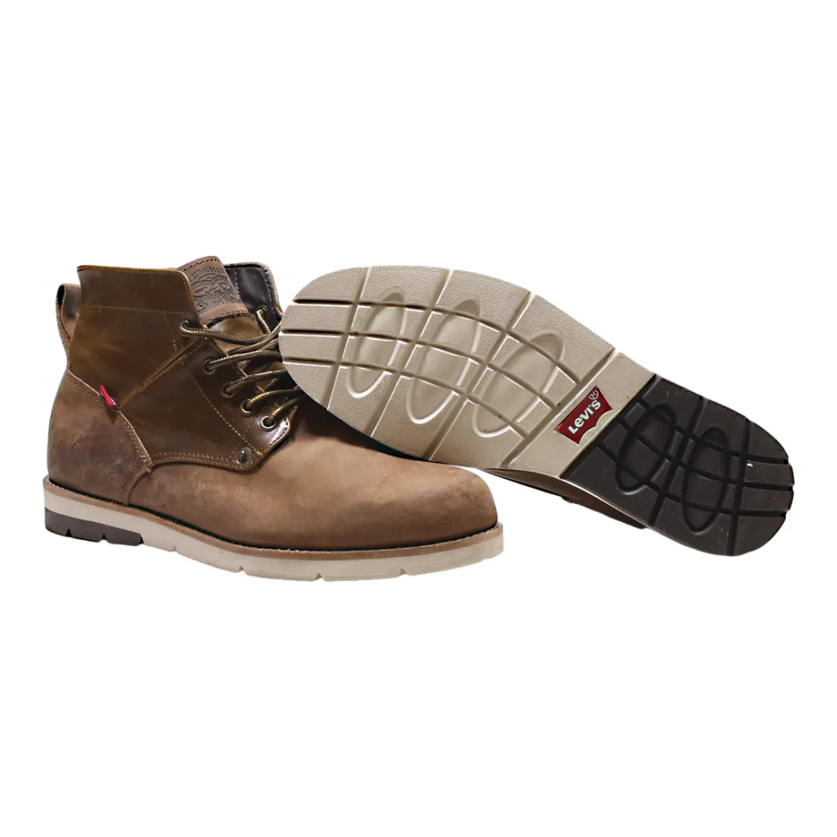 LEVI'S Chukka Boots Brown Leather Mens UK 9