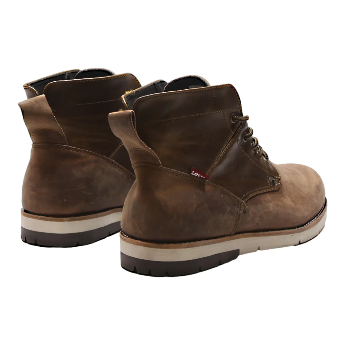 LEVI'S Chukka Boots Brown Leather Mens UK 9