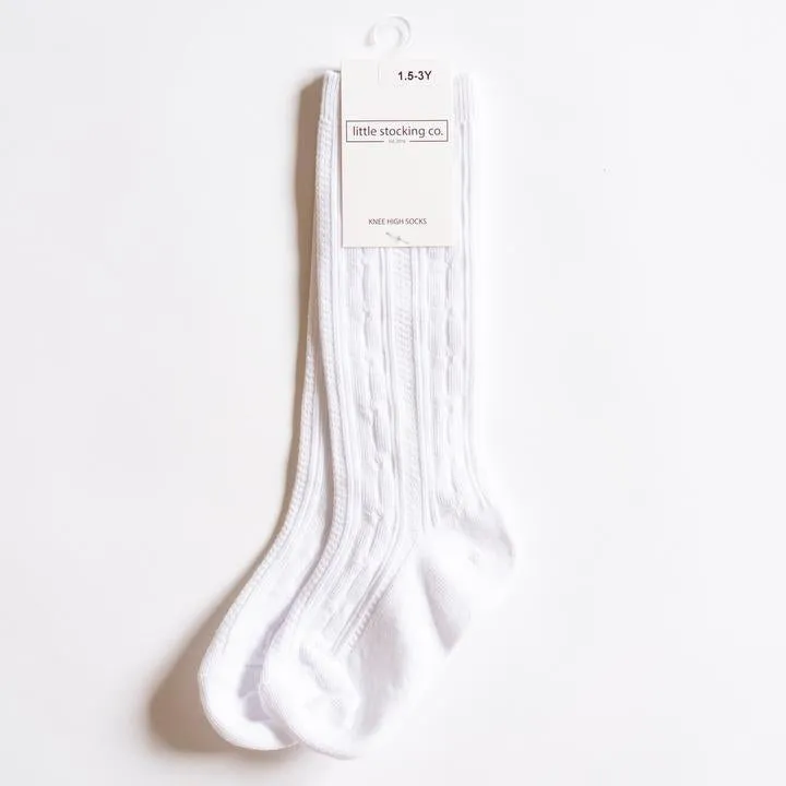 Little Stocking Co Knee High Socks - White