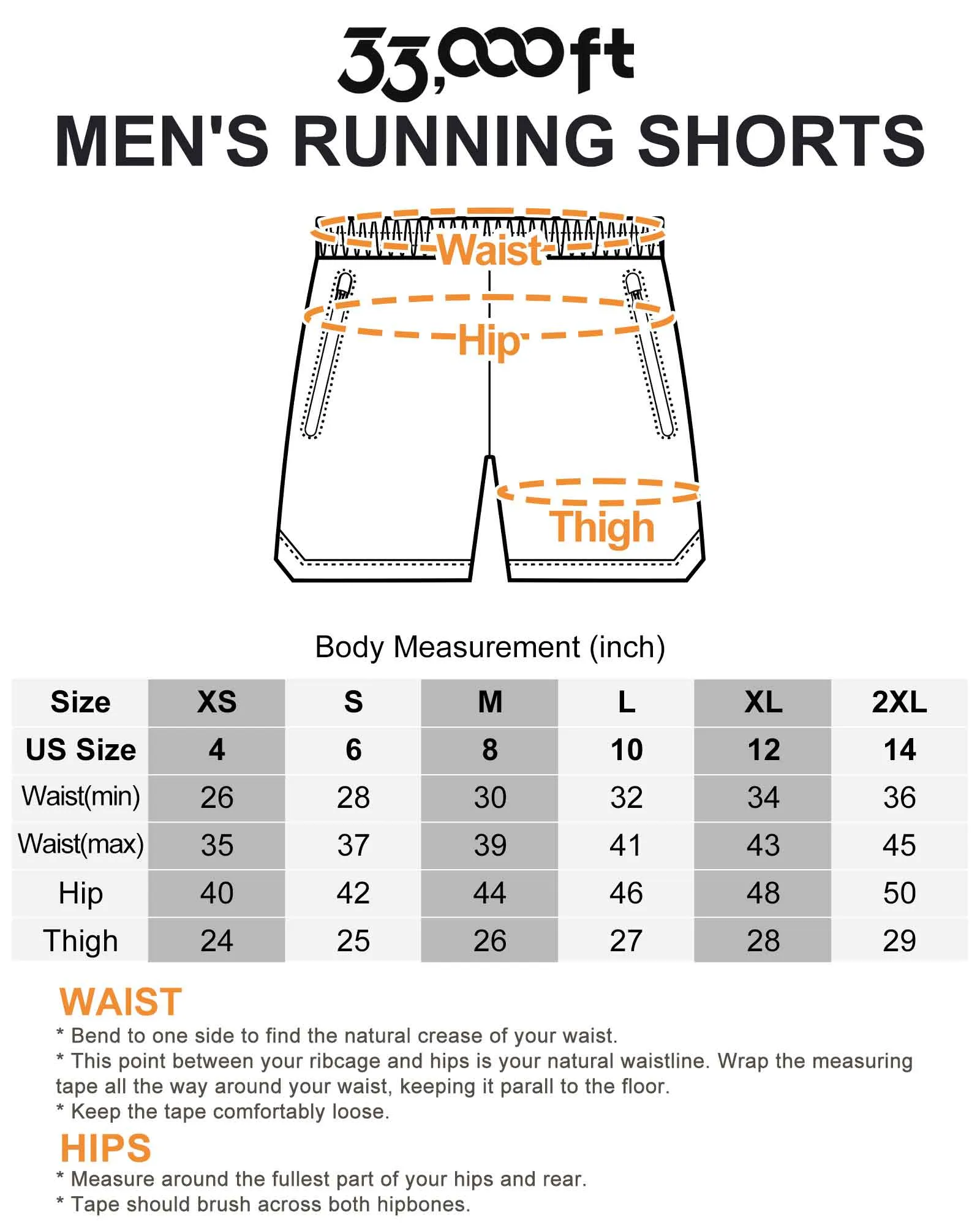 Men's  7'' running short with 2 zipper pockets