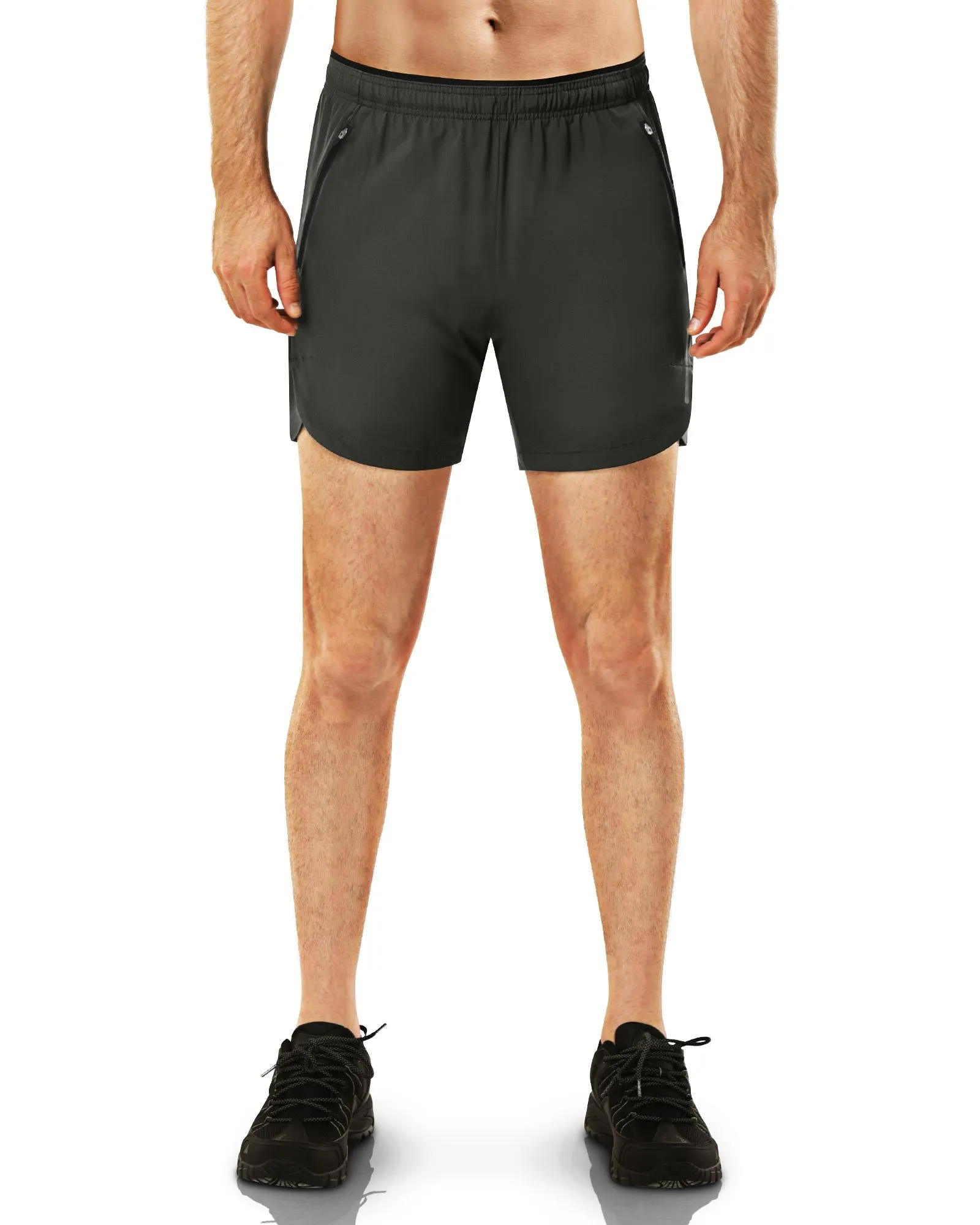 Men's  7'' running short with 2 zipper pockets