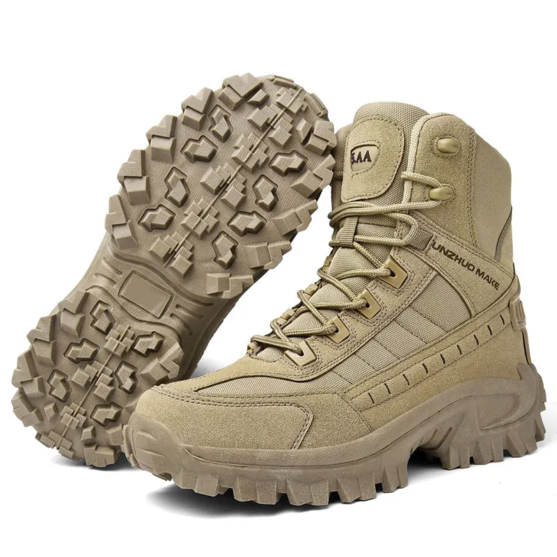 Mens hiking boots desert non slip lace up tactical boots