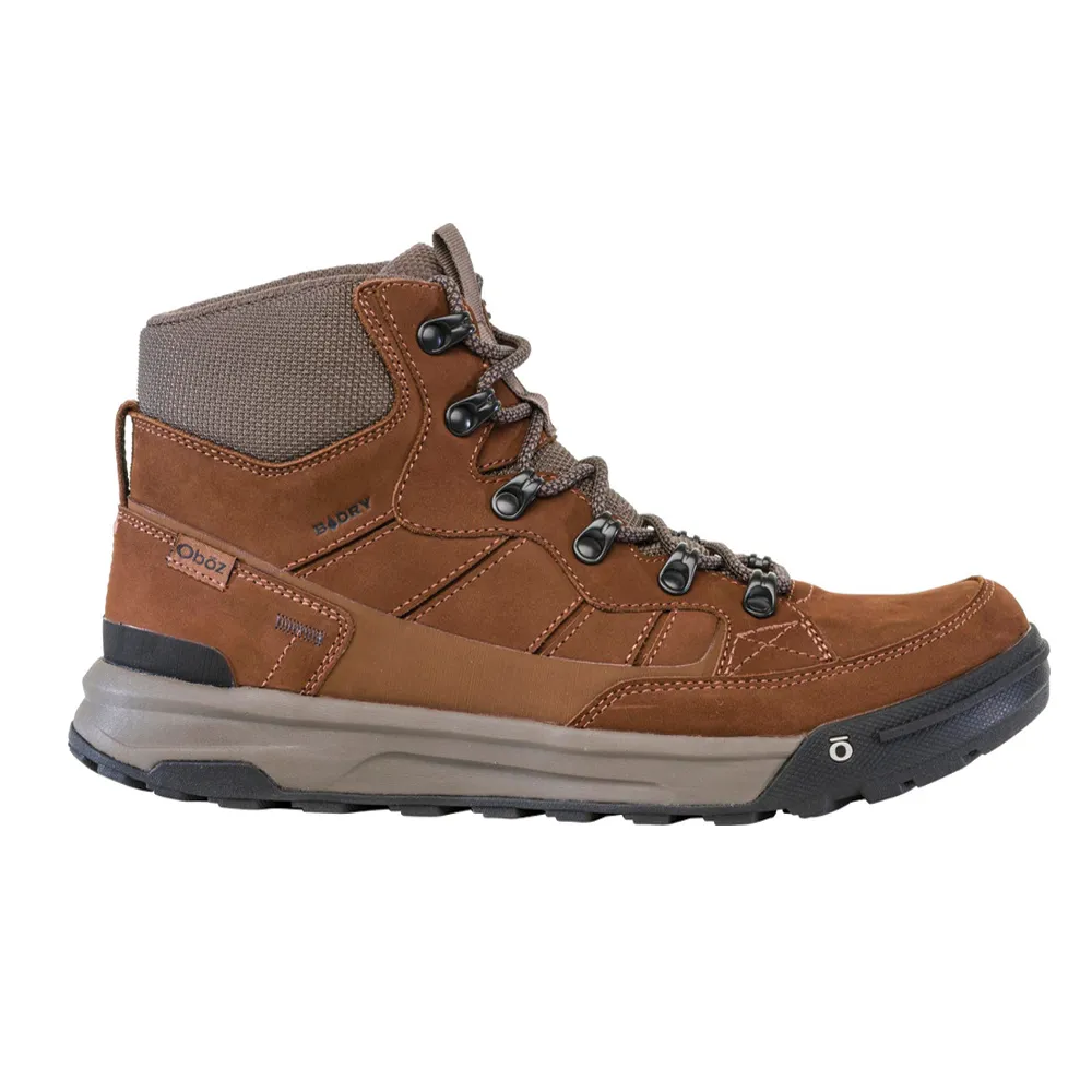 Men's Oboz Burke Mid Leather Waterproof Color: Grizzly