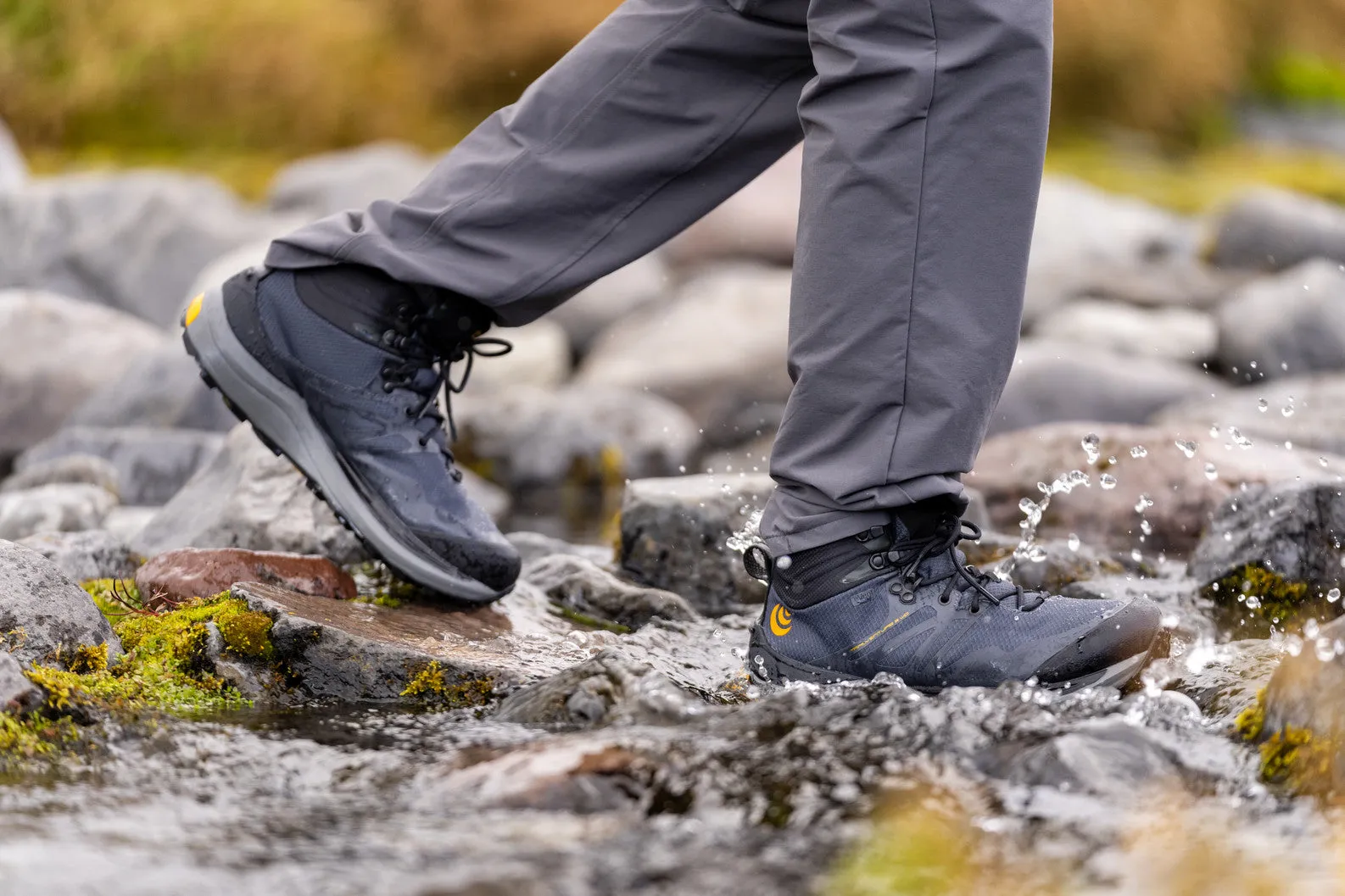 Men's Topo Athletic Trailventure 2 WP Waterproof Hiking Boot in Charcoal Orange