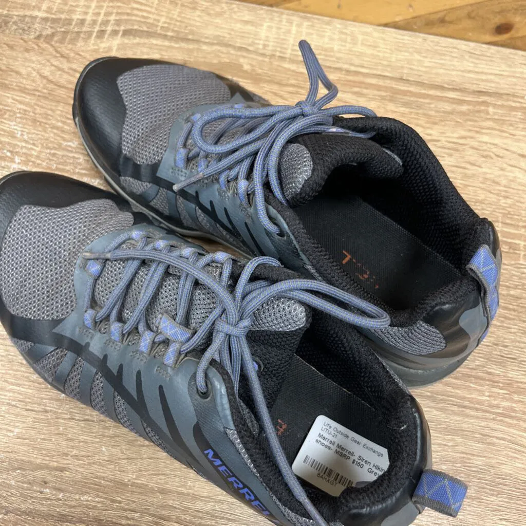 Merrell- Siren Hiking shoes- MSRP $150 : Grey -women-8.5