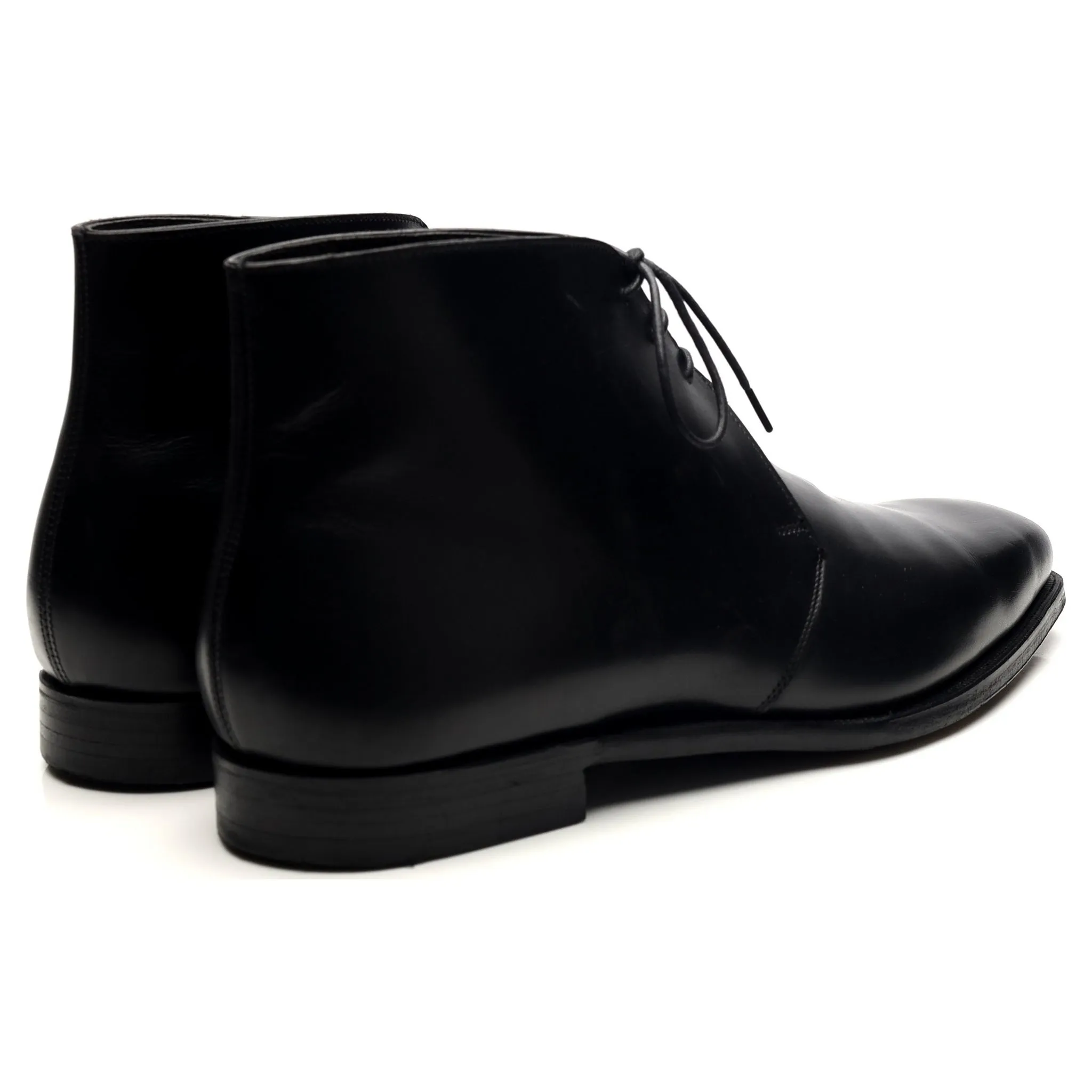 'Nathan' Black Leather Chukka Boots UK 9.5 E