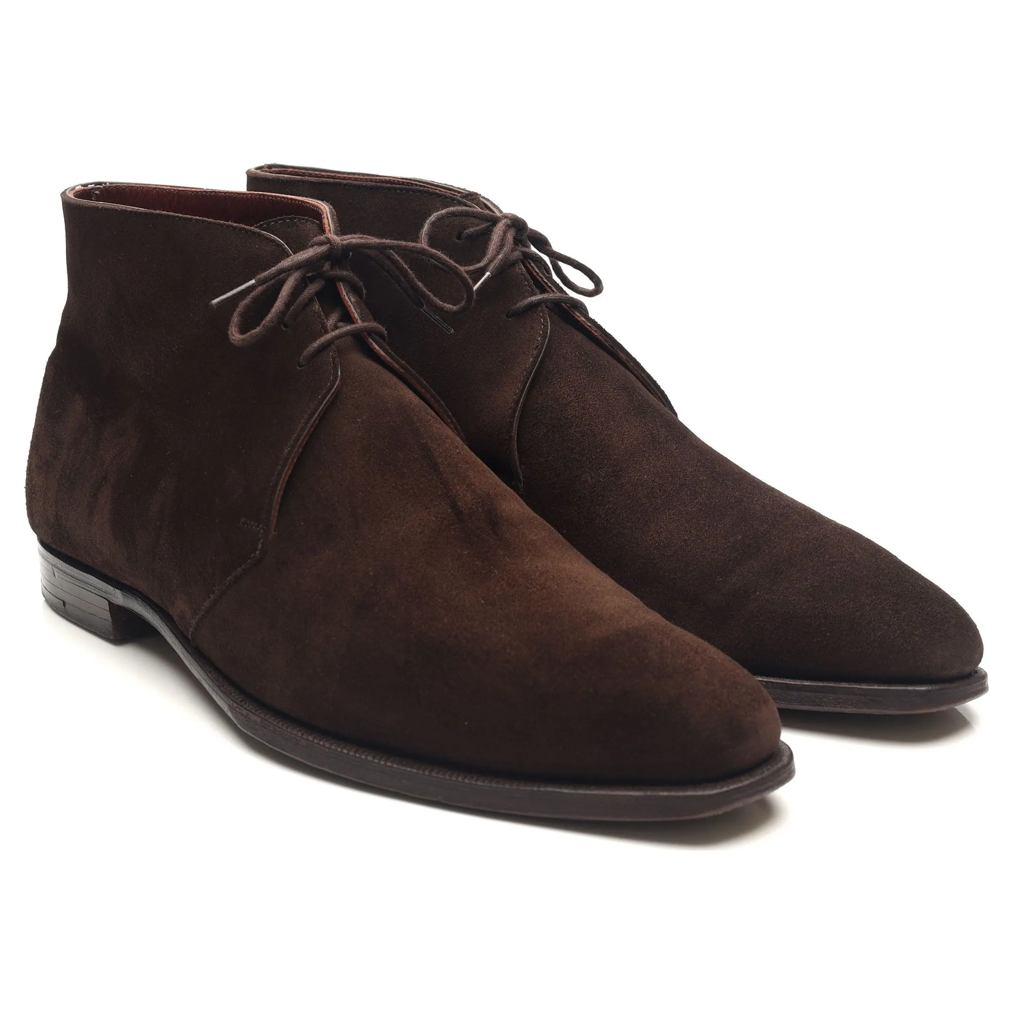 'Nathan' Dark Brown Suede Chukka Boots UK 9 E