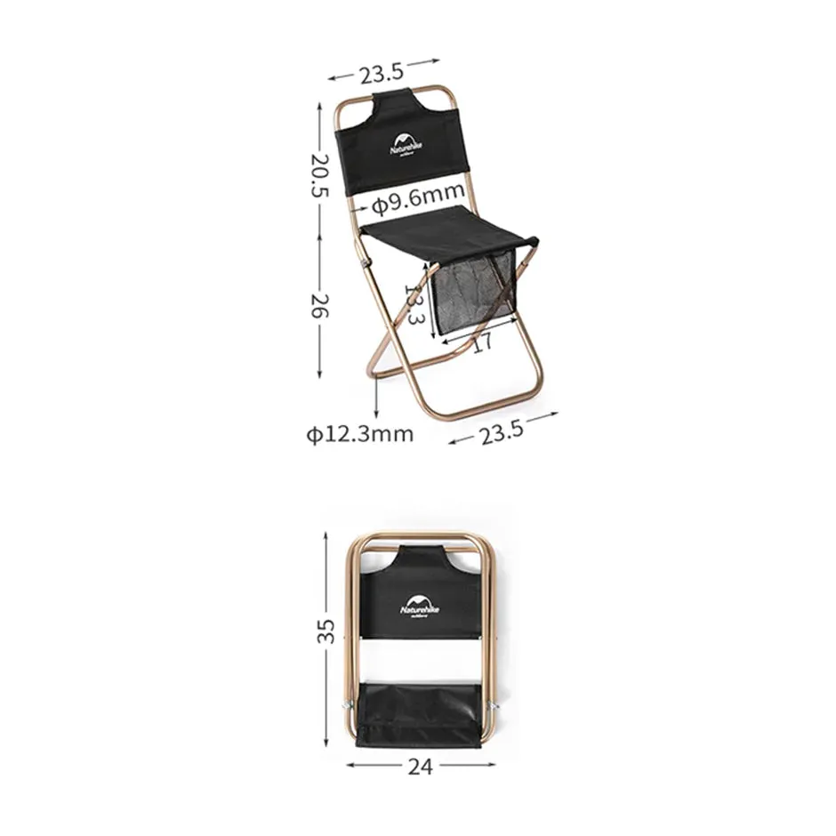 Naturehike Foldable Stool w/ Backrest