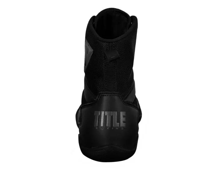 New Title Charged Boxing Shoes Adult Size 13 - All Black