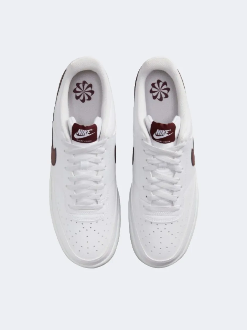 Nike Court Vision Next Nature Men Lifestyle Shoes White/Burgundy