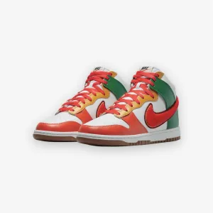 Nike Dunk High Retro University White Habanero Red Team Red DR8805-100