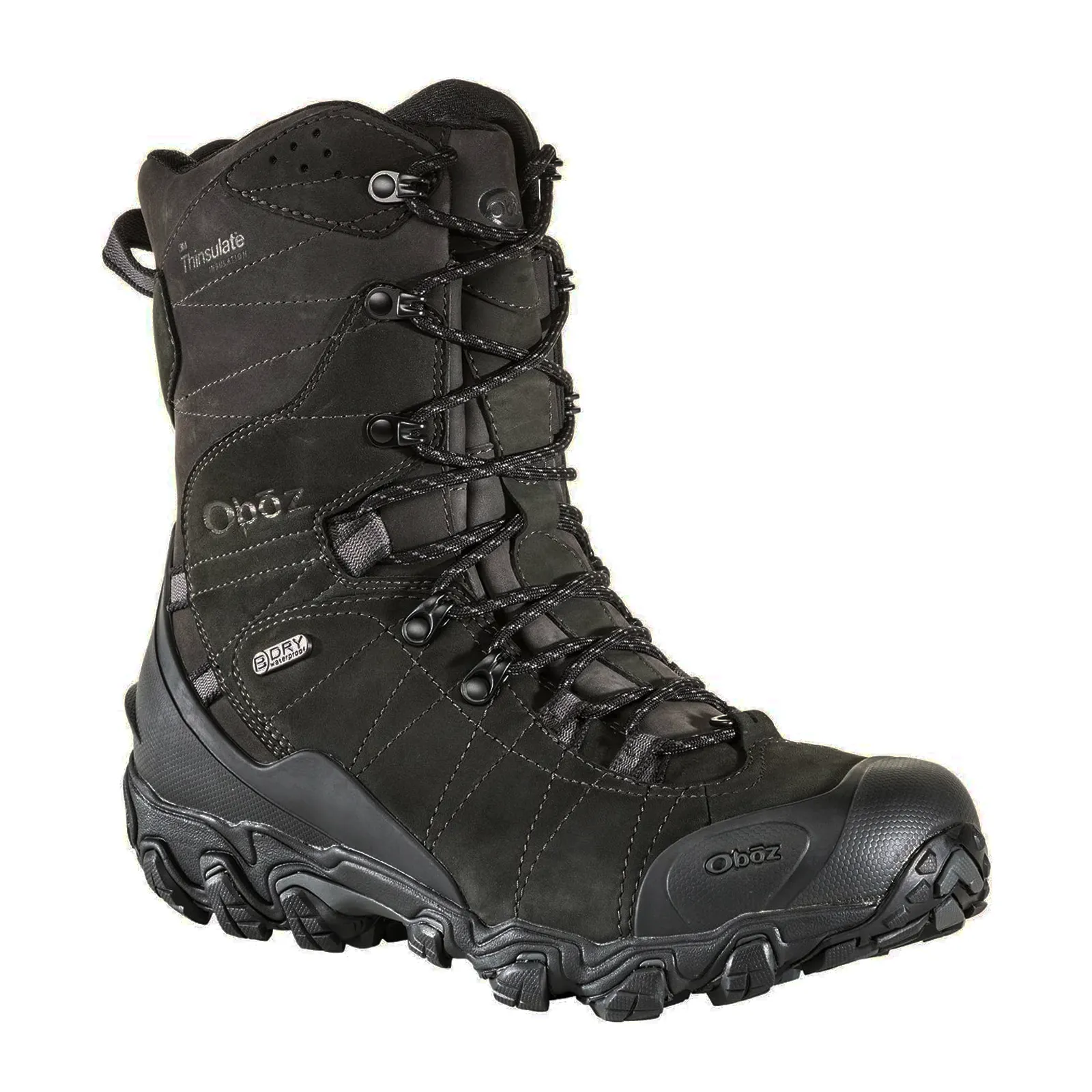 Oboz Bridger 10" Insulated B-DRY Winter Hiking Boot (Men) - Carbon Black