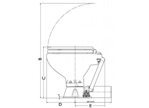 Ocean Electric Standard Compact Toilet 12/24V