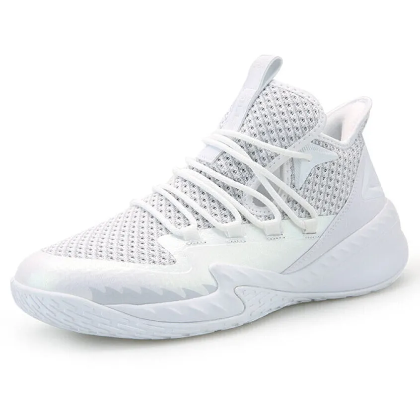 PEAK  Professional Basketball Shoes Mid Sneakers White