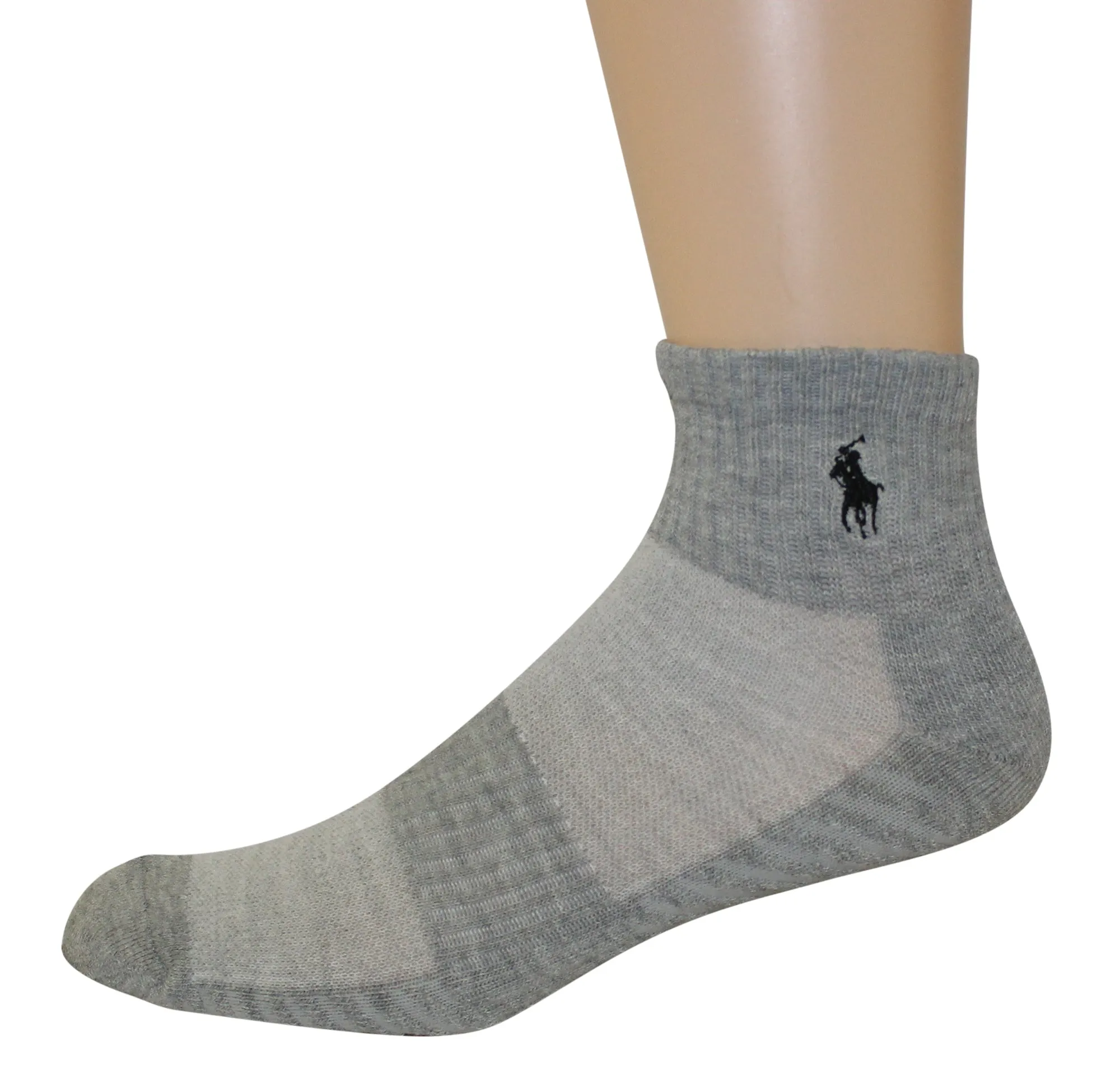 Polo Ralph Lauren Men's 6-Pack Athletic Royal Texture Quarter Sock