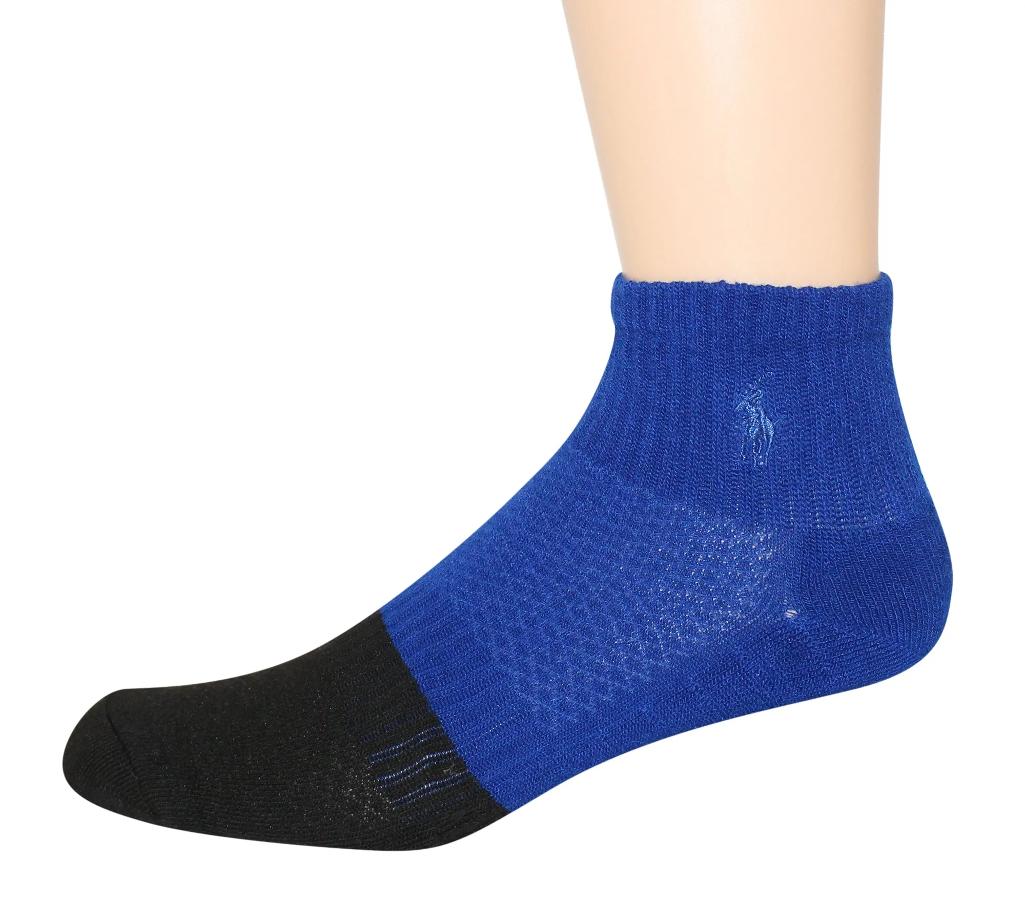 Polo Ralph Lauren Men's 6-Pack Athletic Royal Texture Quarter Sock