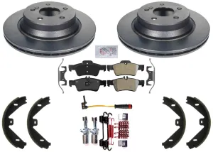 Rear Disc Brake Rotors Pads for Mercedes E350 10-16 4 Door without sport pack