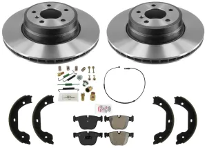 Rear Performance Carbon Disc Brake Rotors Pads for BMW X5 2007-2009 V8 4.8L