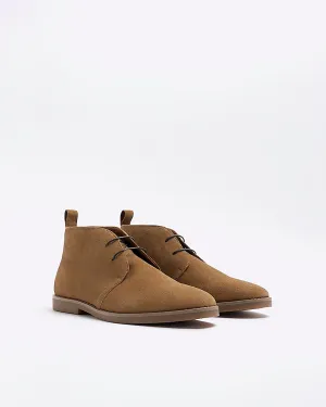 River Island Stone Suede Chukka Mens Boots